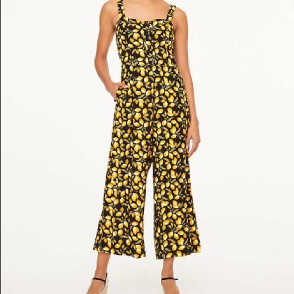 NWT Loft Lemon Jumpsuit Size L Petite